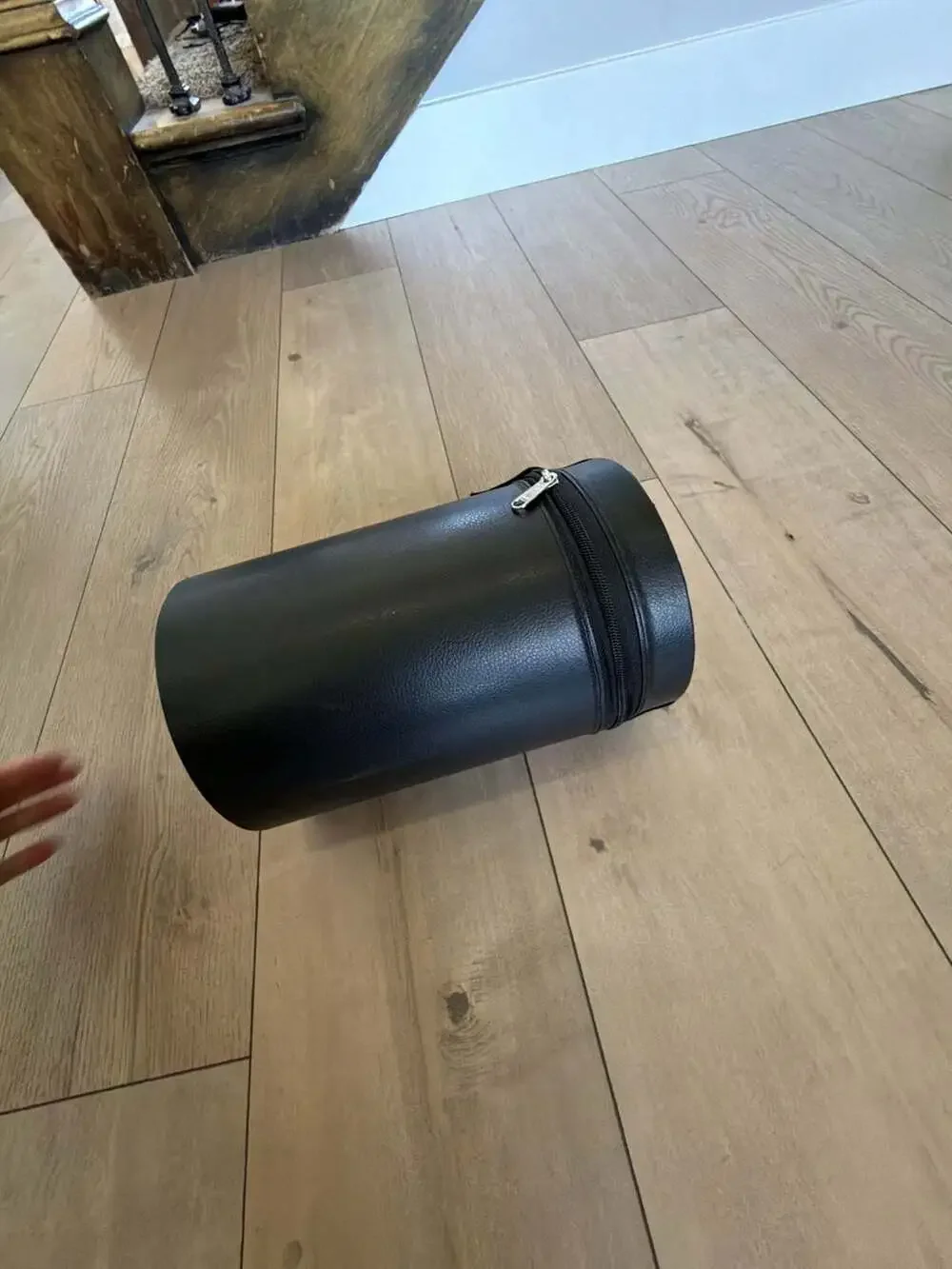 Sudbury Brass Black Faux Leather Carrying Case